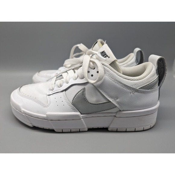 Nike Shoes - Size 8.5 - Nike Dunk Low Disrupt White Metallic Silver Very Good Used Condition